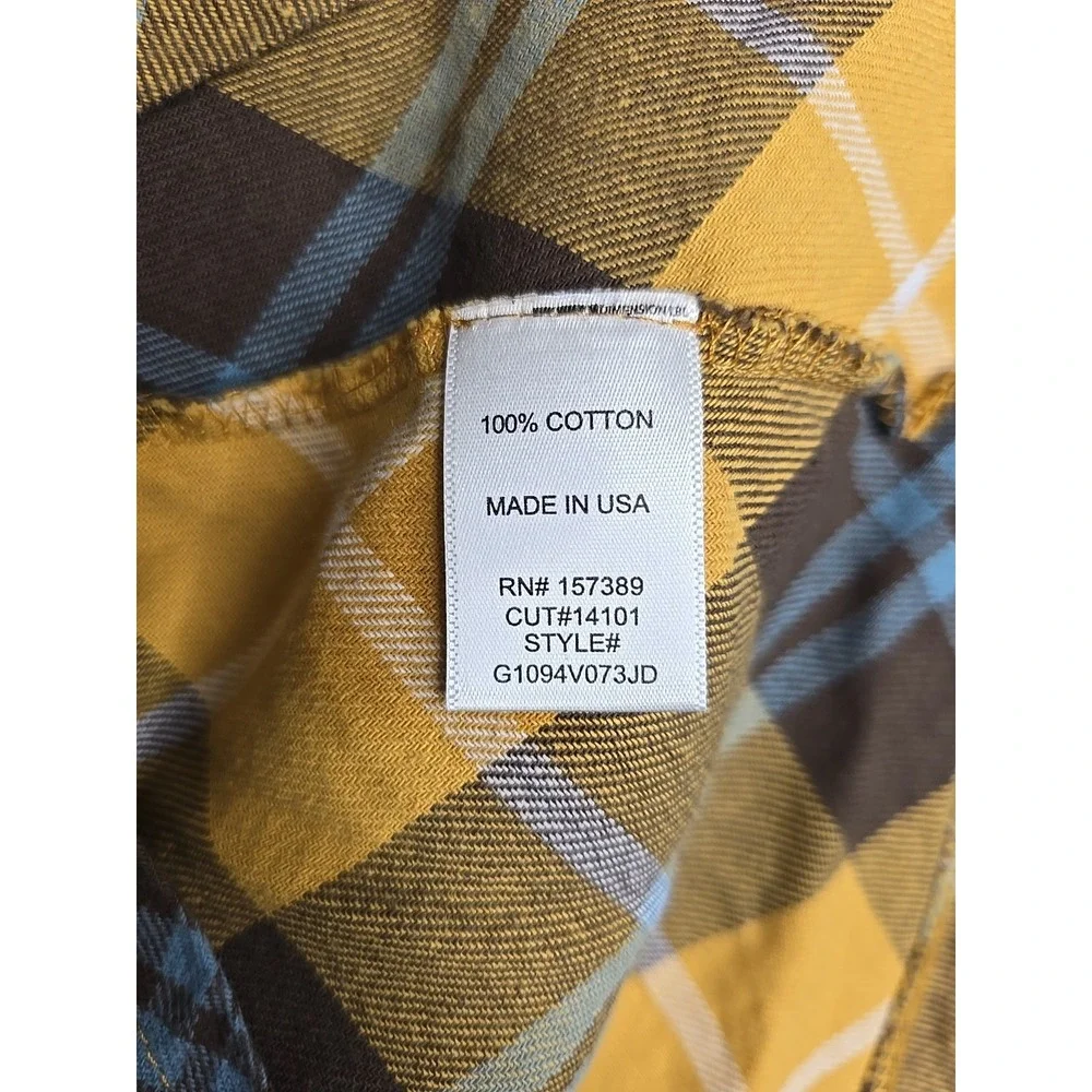 Altar'd State Skirt L Yellow Brown‎ Blue Plaid Checkered Pattern Mini Tweed Clue